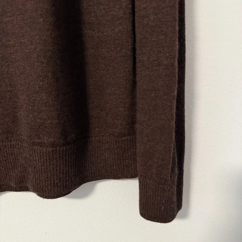Banana Republic Mens Brown 100% Merino Wool Crewneck Raglan Sweater Large